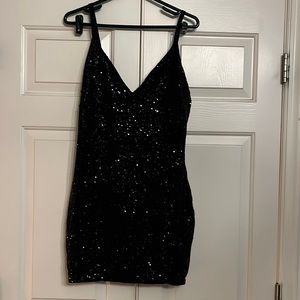 BlackMilk Clothing sequin little black dress large nwot